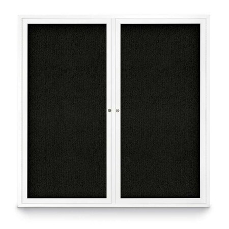 United Visual Products Sliding Door Indoor Enclosed Corkboard, 9 UV9029ACSH-GOLD-ULTMAR